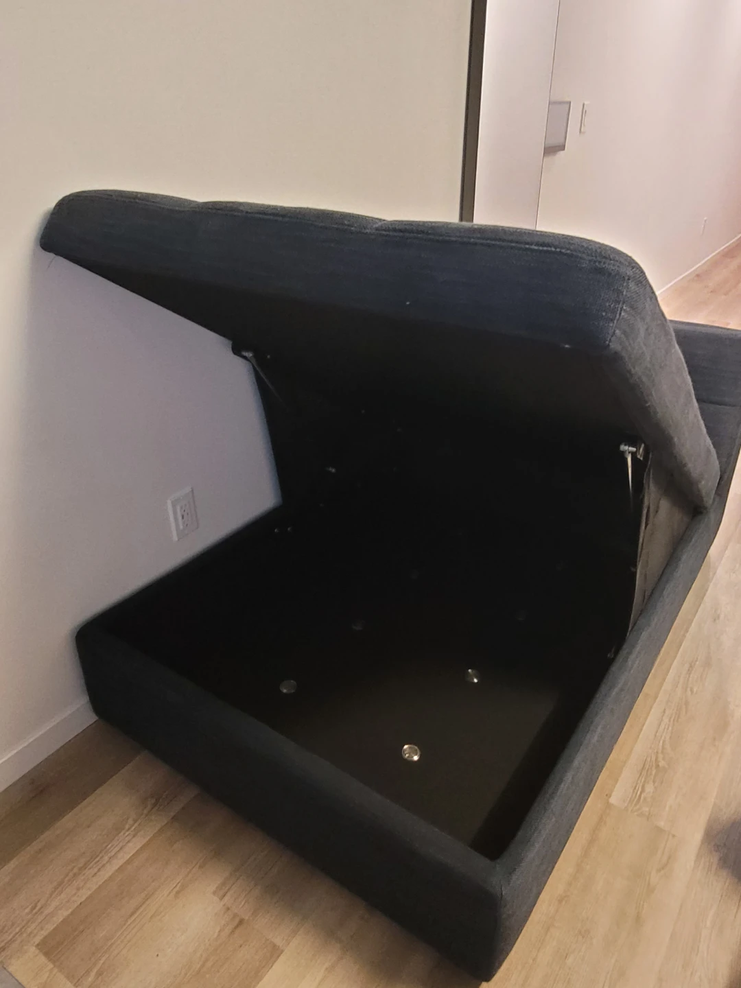 Dark Grey Storage Ottoman Bed - photo 3