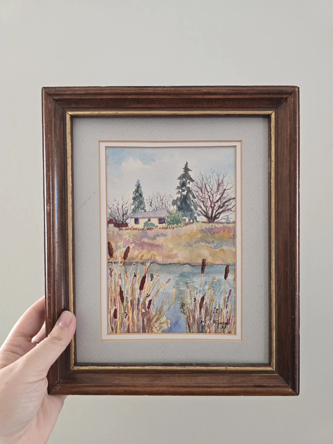 Framed Watercolour Landscape Painting