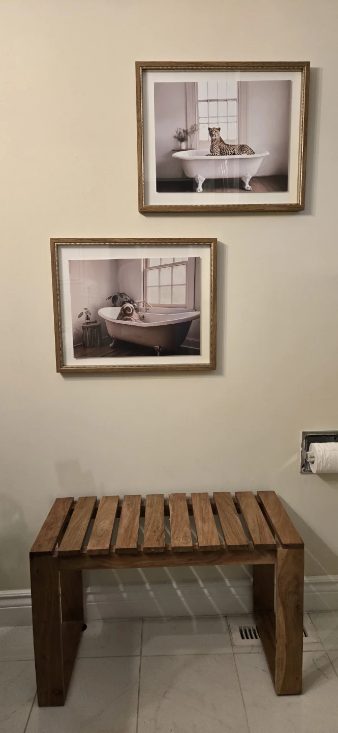 Solid Wood Slat Bench - photo 2