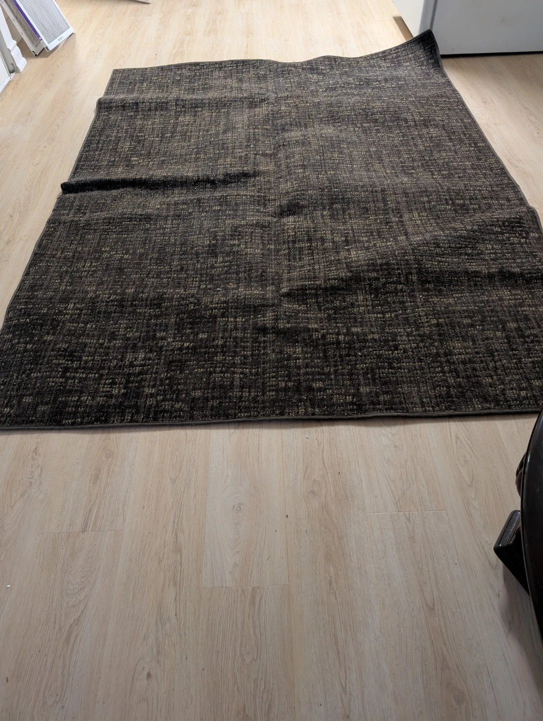 Dark Brown Textured Area Rug