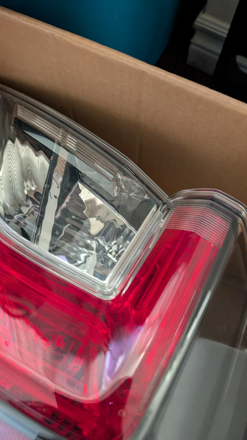 Damaged and repaired 2018 Honda Civic vehicle tail light