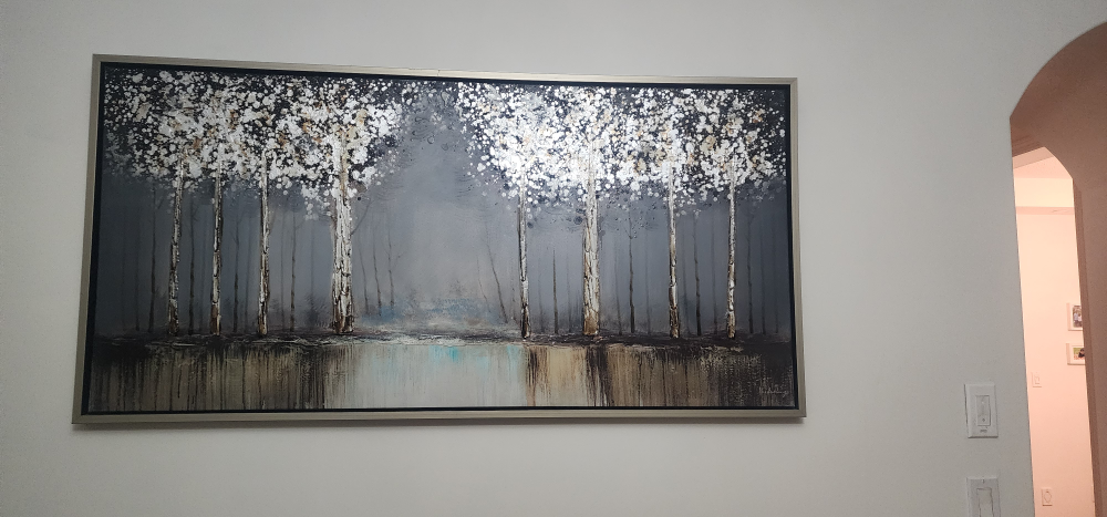 Large Birch Tree Forest Canvas Wall Art