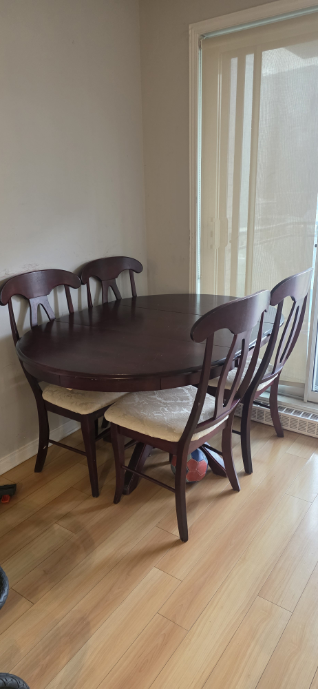 Wooden Dining Table with Chairs and Side Tables - photo 3