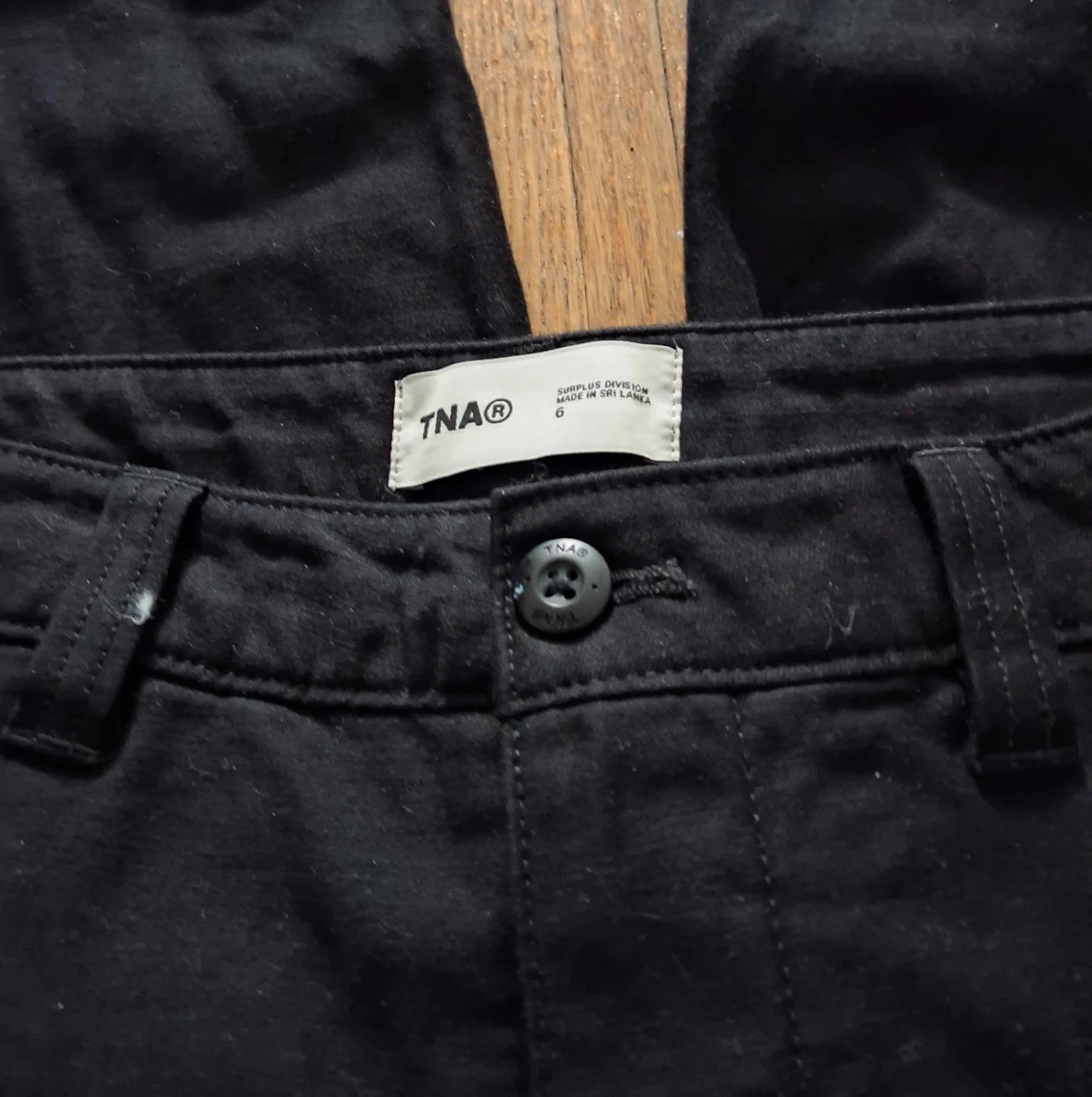 TNA Surplus Division Cargo Pants Black Size 6