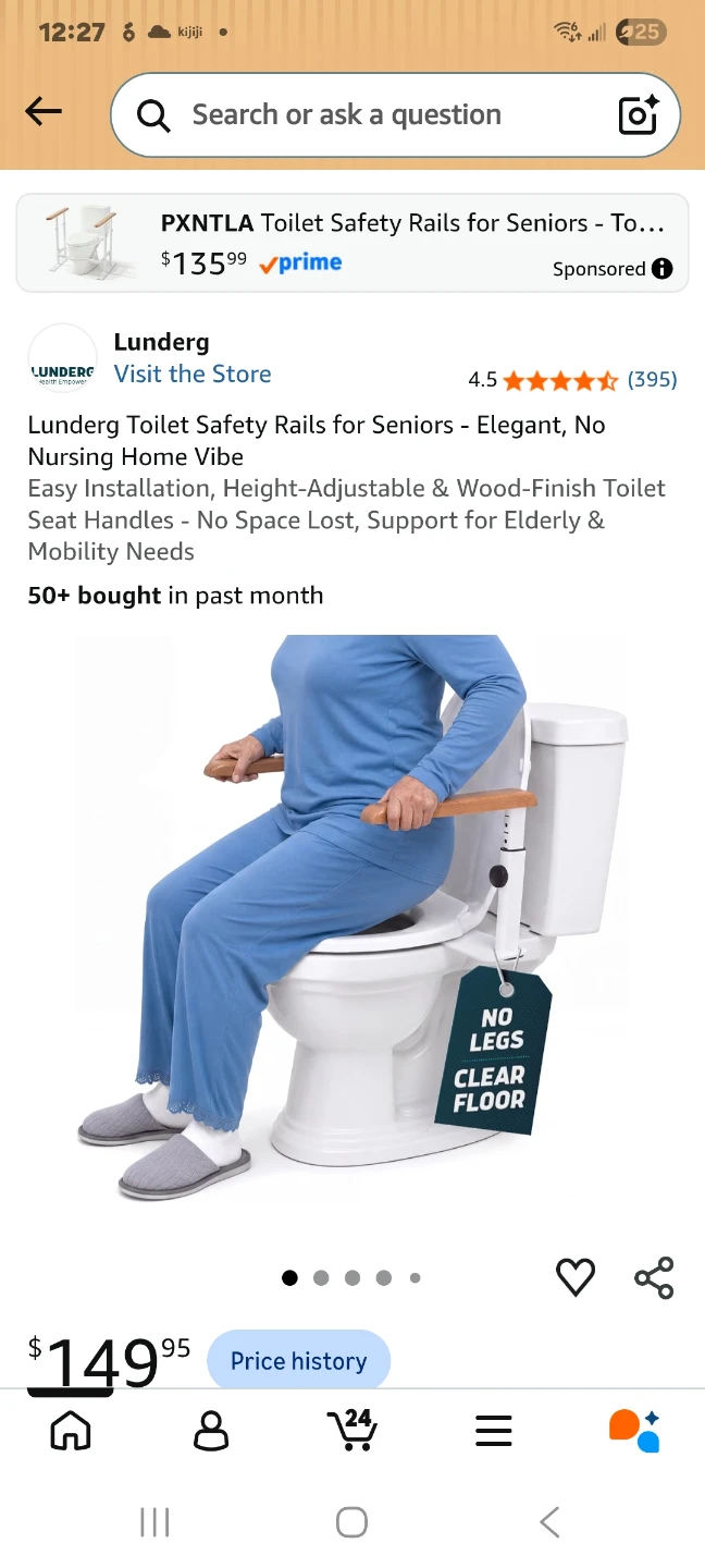 Lunderg Toilet Safety Rails for Seniors - photo 3