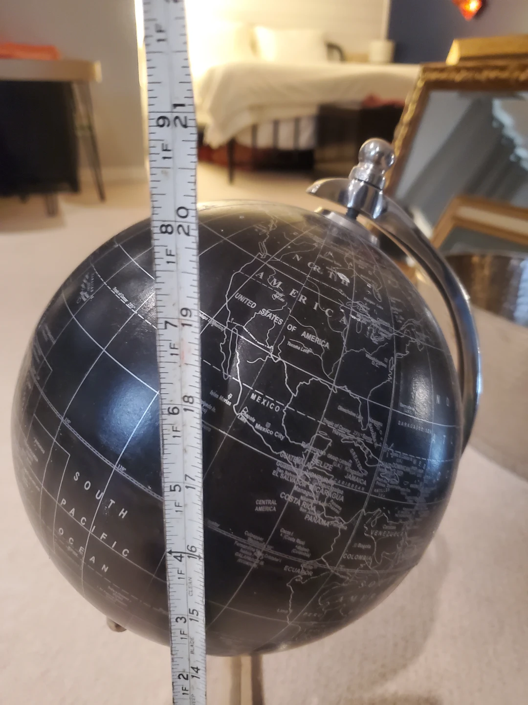 Decorative black and silver globe - photo 3