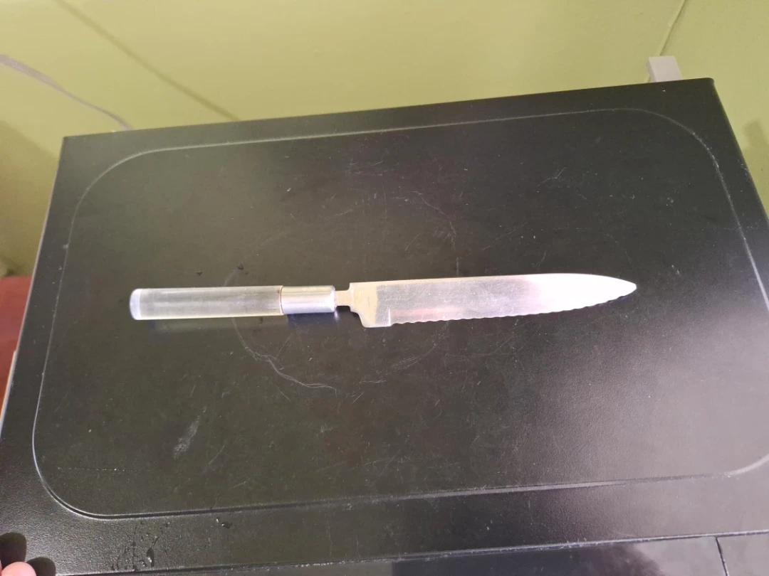 Serrated Bread Knife with Clear Handle