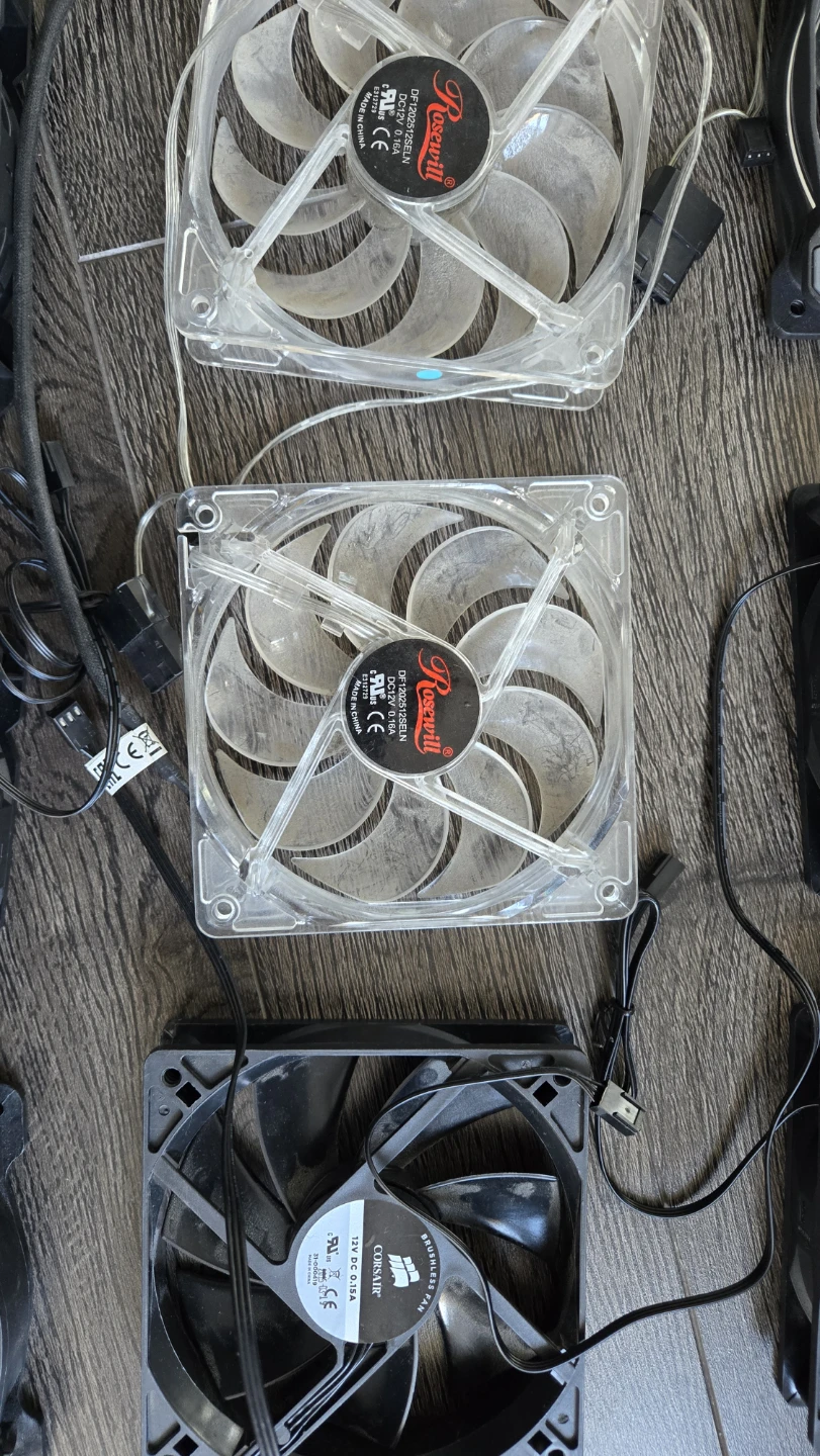 Assorted 120mm Computer Case Fans - Corsair, Thermaltake - photo 3