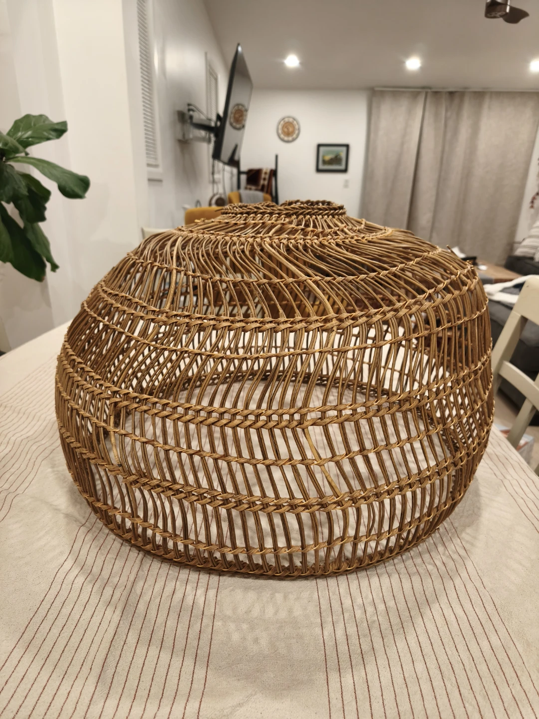 Kouboo Open Weave Wicker Dome Pendant Lamp - photo 4