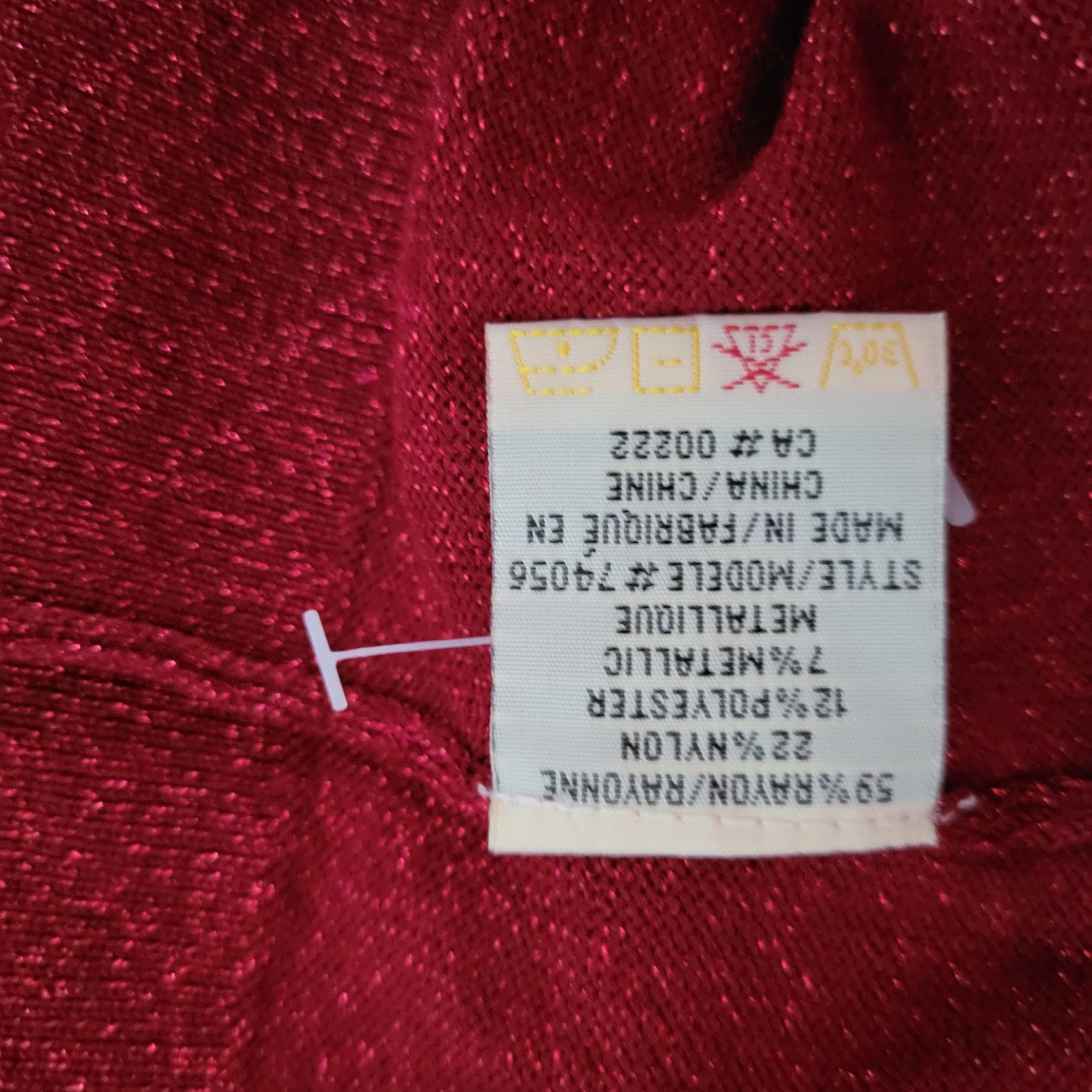 Tradition Red Metallic V-Neck Cardigan - photo 3