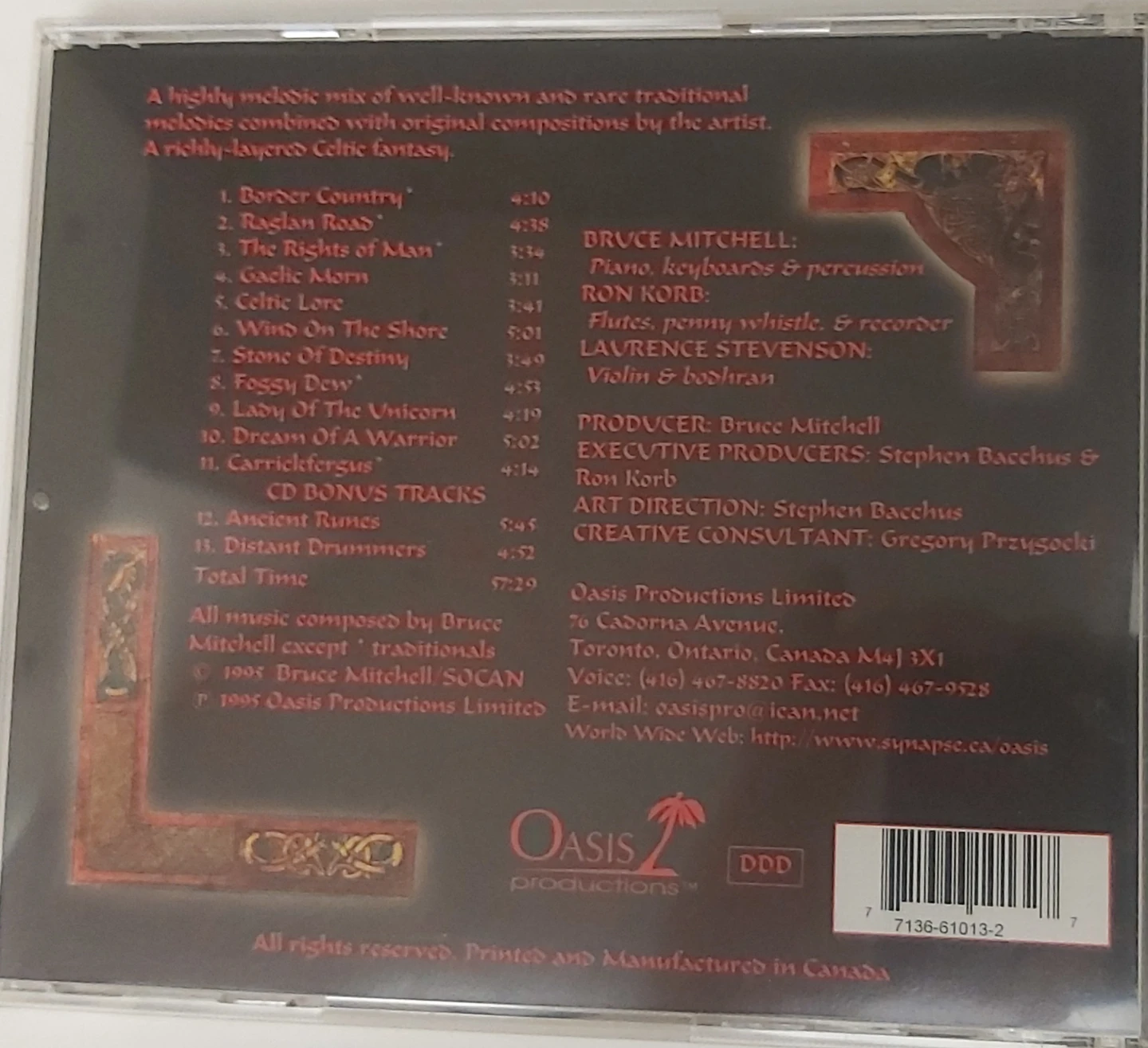 Celtic Destiny by Bruce Mitchell CD - photo 2