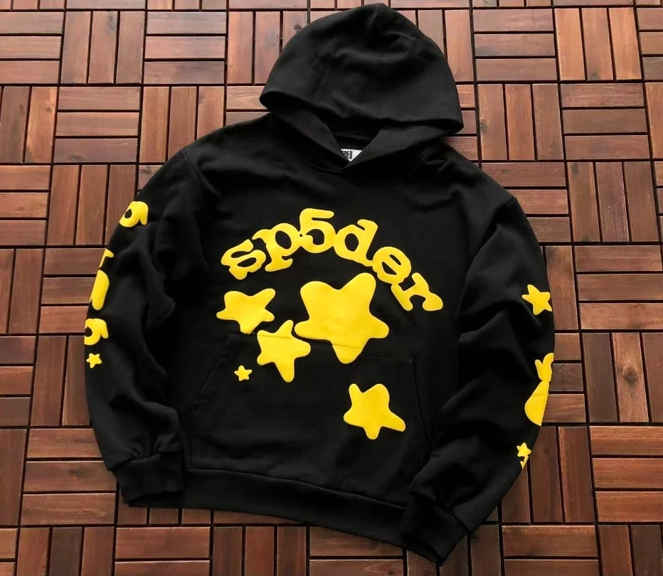 SP5DER Black Hoodie