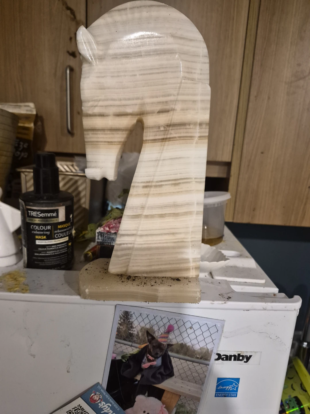 Stone Horse Head Sculpture