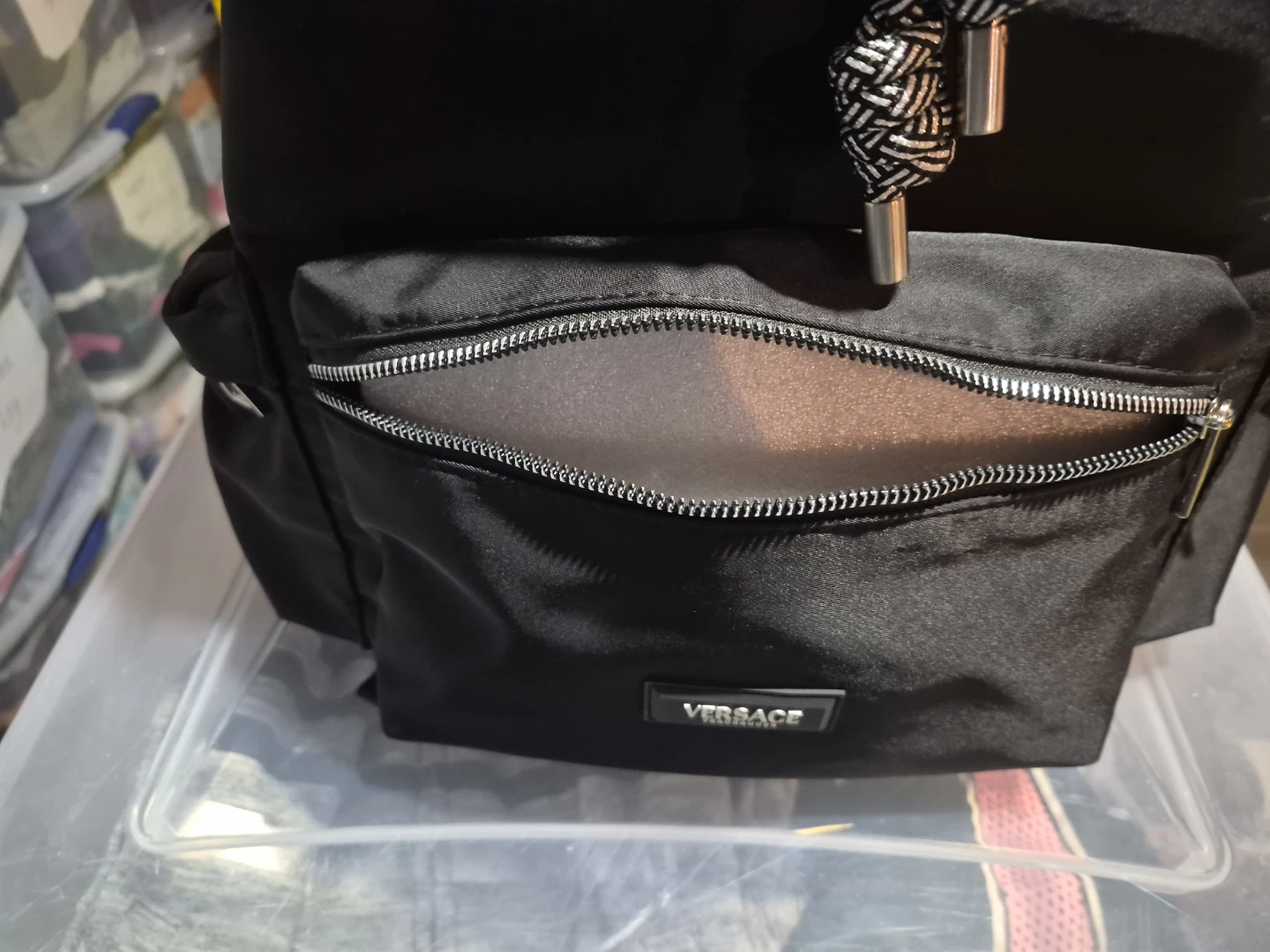 Versace Fragrances Black Drawstring Backpack - photo 2