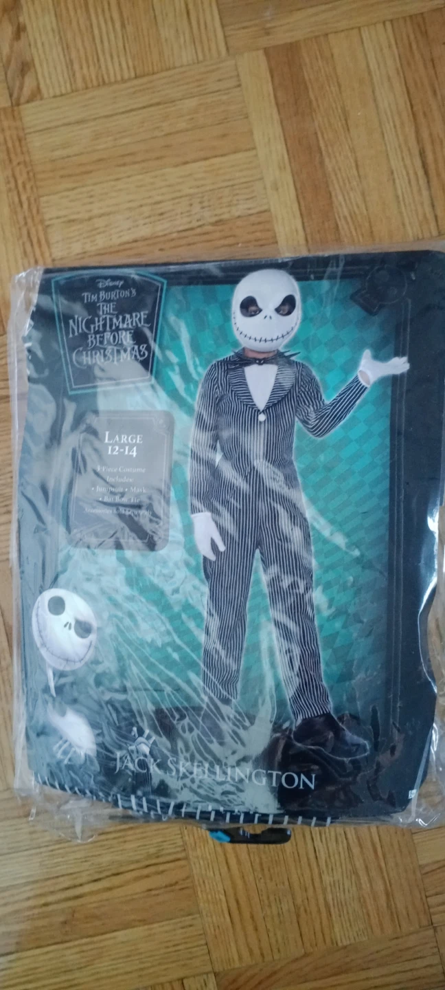 Disney Jack Skellington Costume Large 12-14
