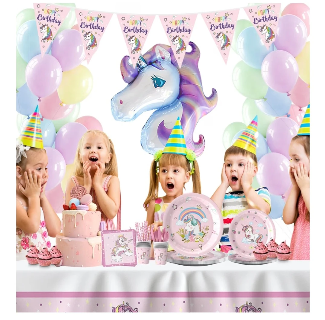 Unicorn Birthday Party Supplies Kit