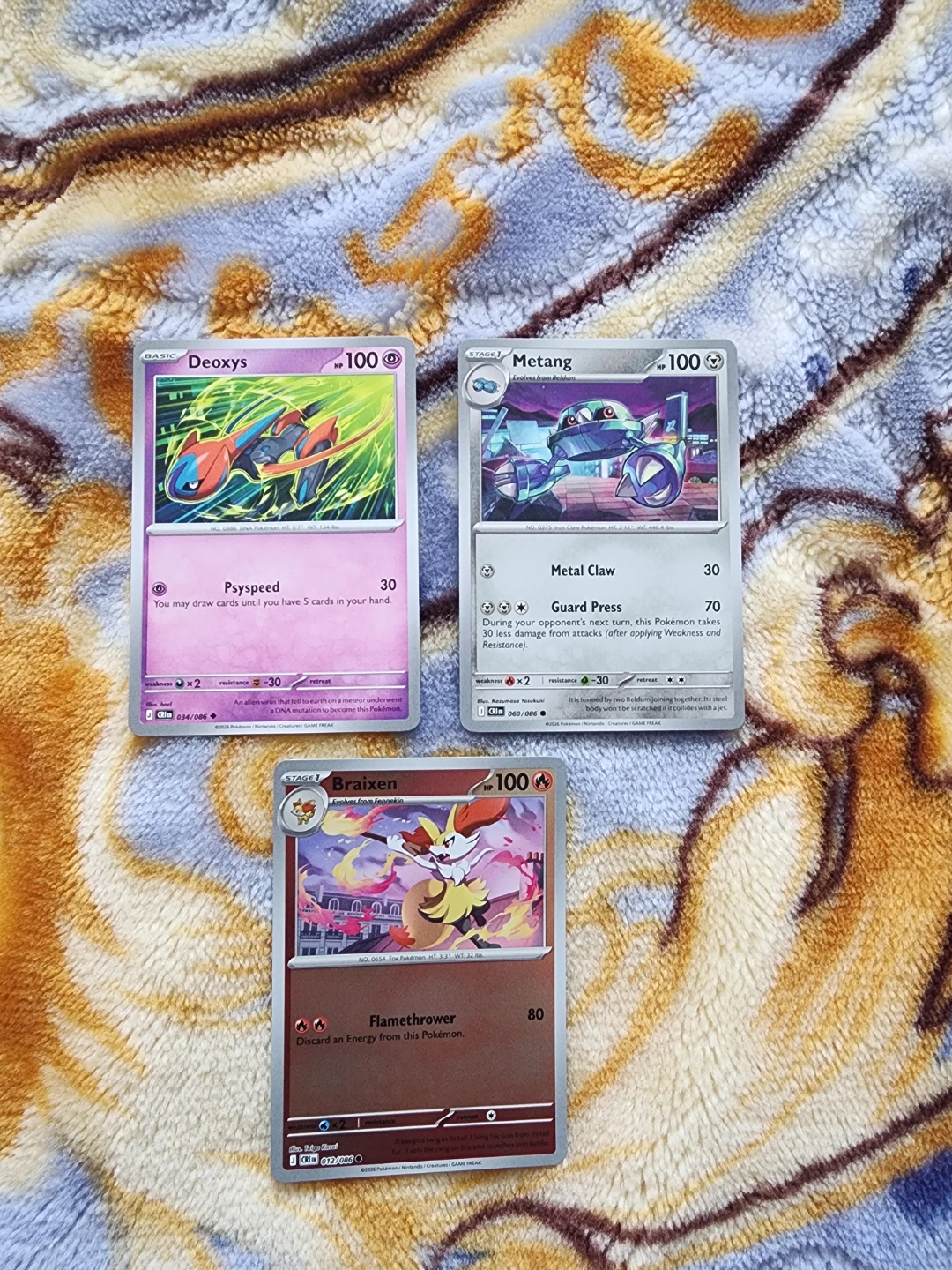 Set of 3 Pokémon Trading Cards