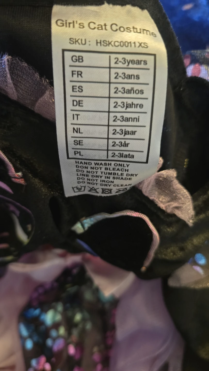 Girl's Cat Costume Size 2-3 Years - photo 2