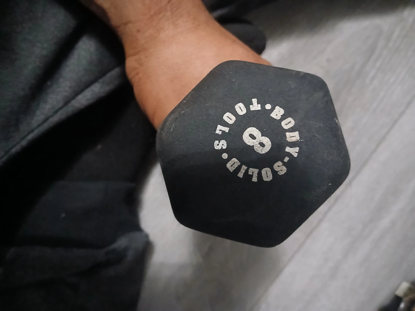 Body-Solid 8 lb Rubber Hex Dumbbell