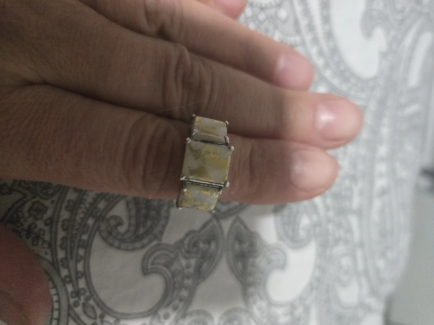 Sterling Silver and Gold Quartz Design Ring 7.5 - photo 3