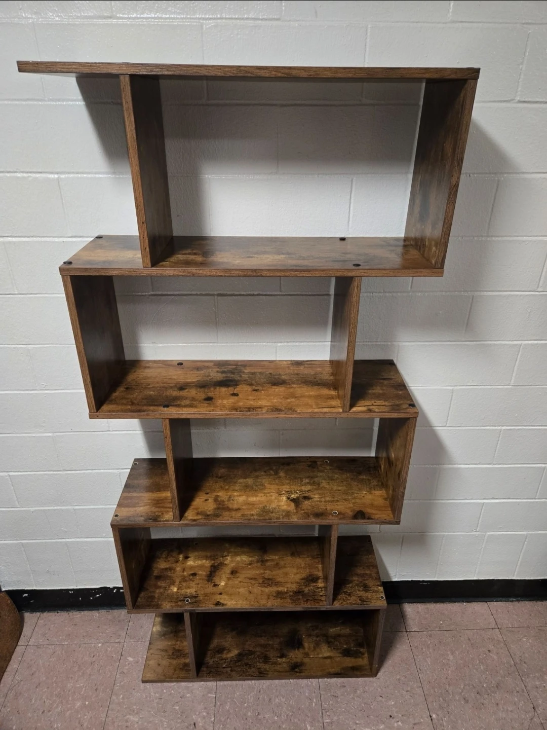Rustic Geometric S-Shape 5-Tier Bookshelf Display Tower - CASH - photo 2