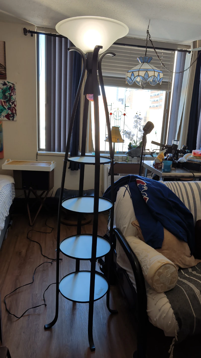 Floor Lamp with Shelving