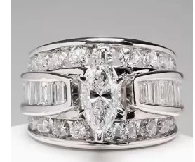 MARQUISE  CZ  SILVER RING  SIZE 7 BRAND NEW