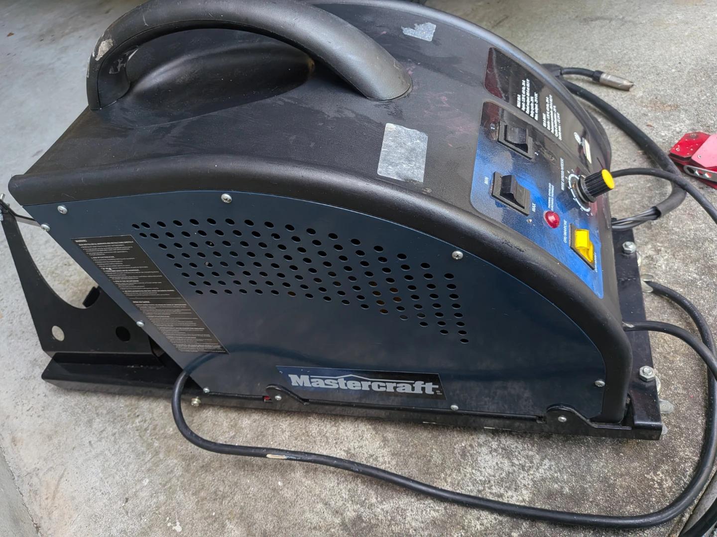 Mastercraft Flux Cored Welder plus mask and gloves
