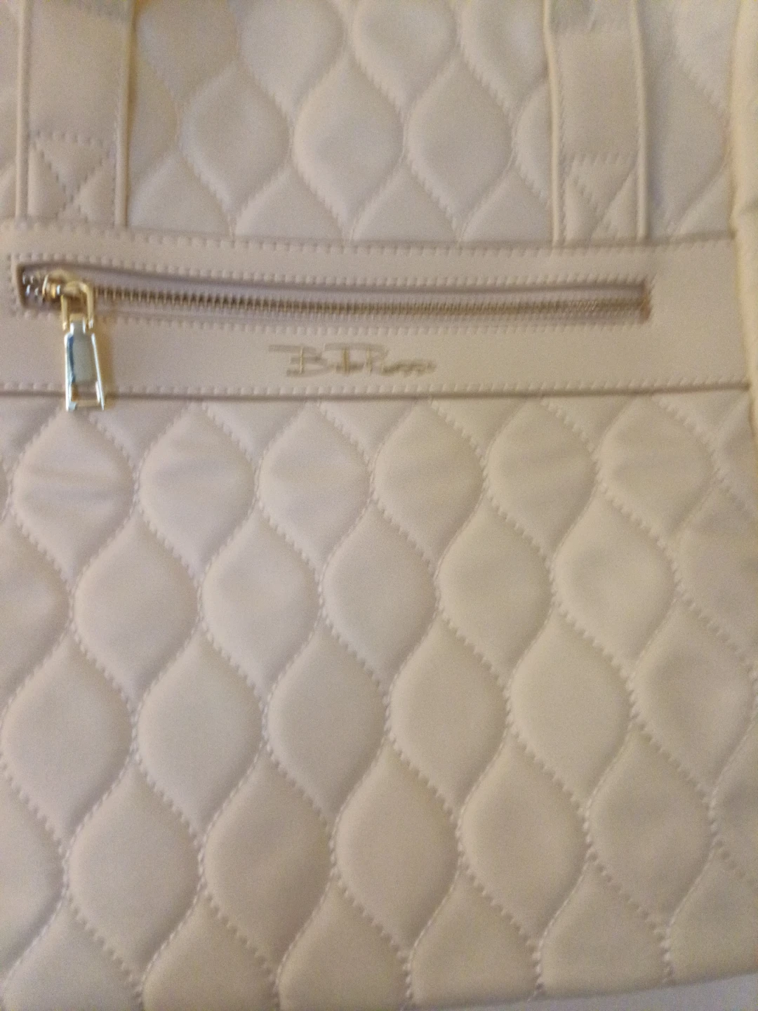 B. Makowsky Quilted Off-White Tote Bag - photo 2
