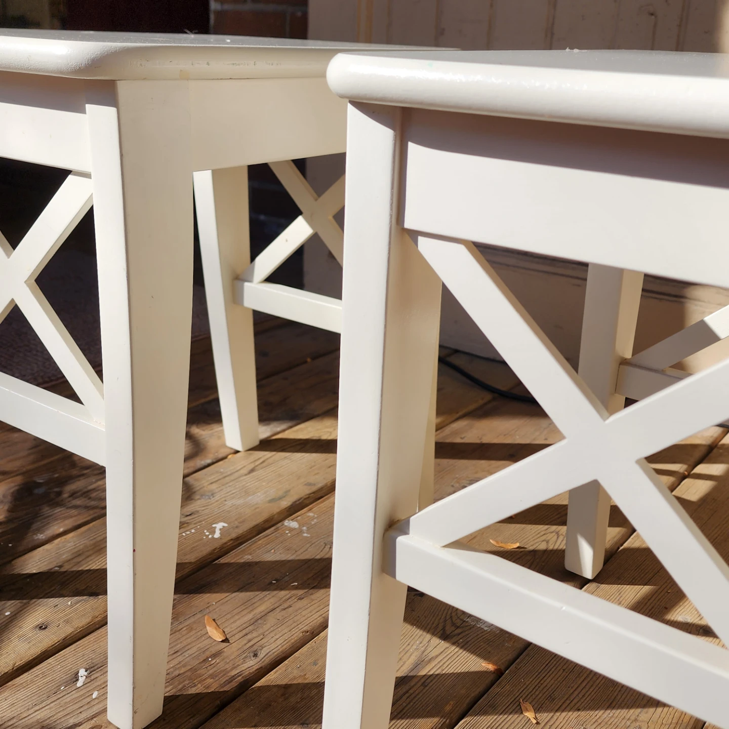 IKEA INGOLF White Stools (Set of 2) - photo 2