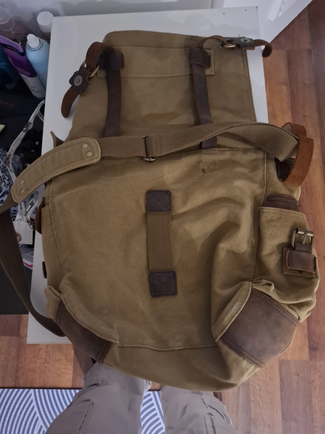 S.C. Cotton Canvas Messenger Bag - photo 3