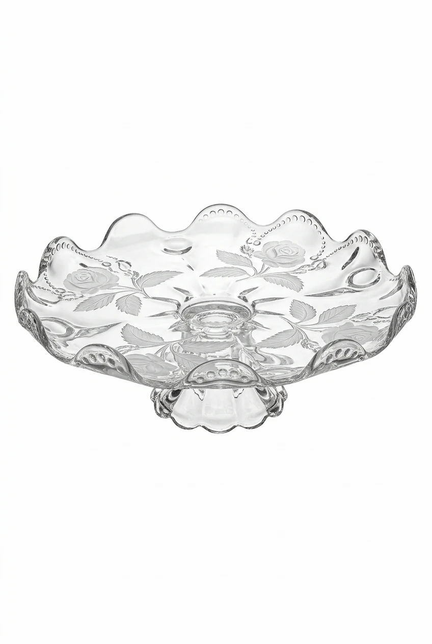Vintage Indiana Glass Pedestal Cake Stand