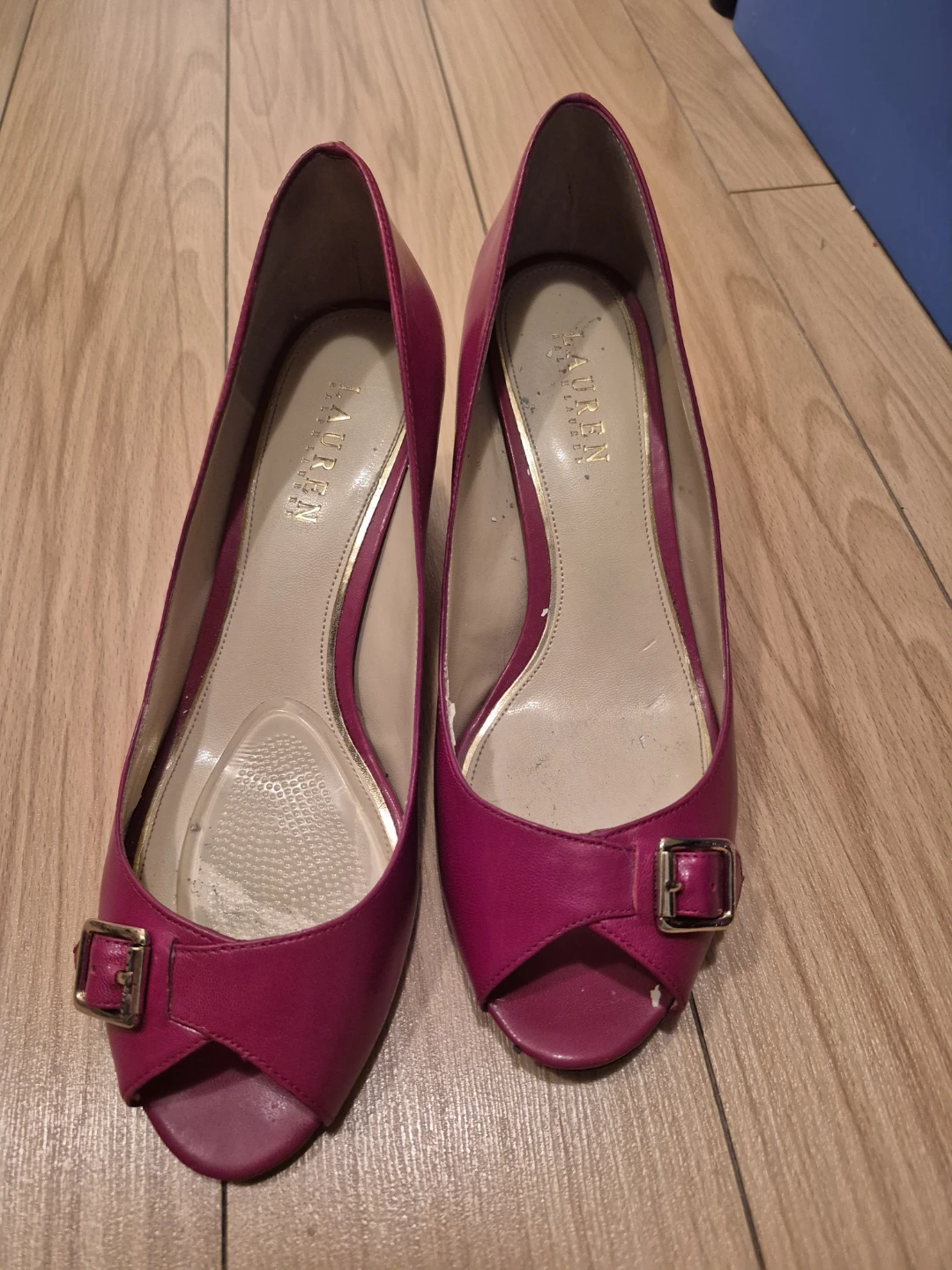 Lauren Ralph Lauren Pink Peep-Toe Heels Size 9B