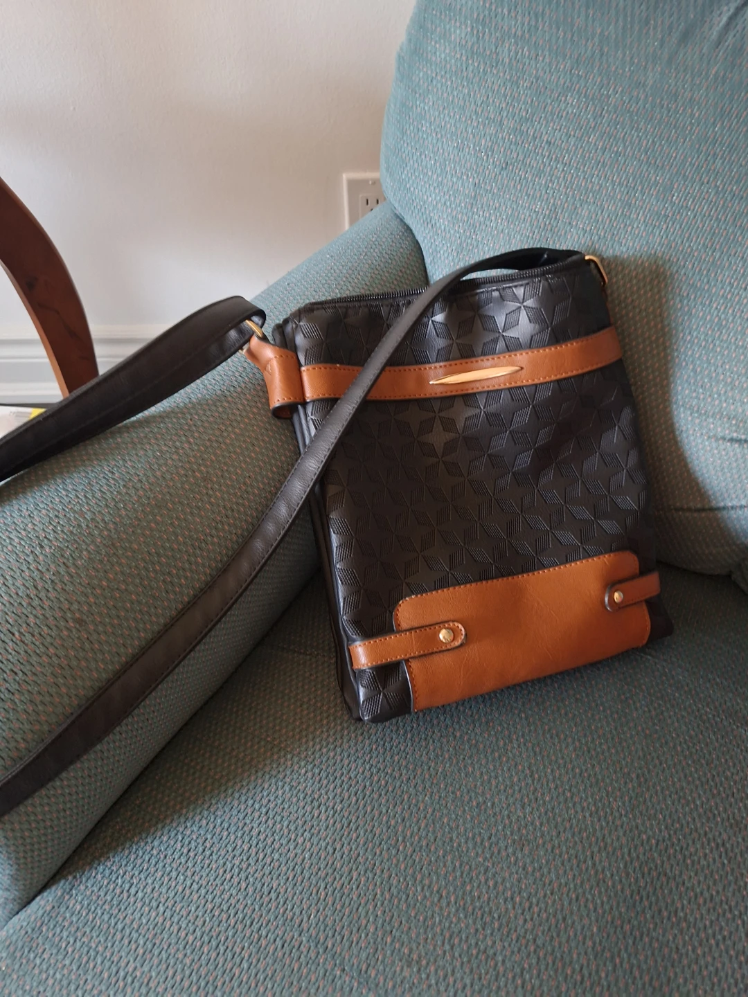 Black and Brown Crossbody Handbag