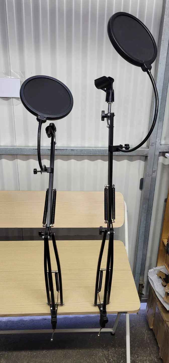 Adjustable Microphone Boom Arm Stand with Pop Filter