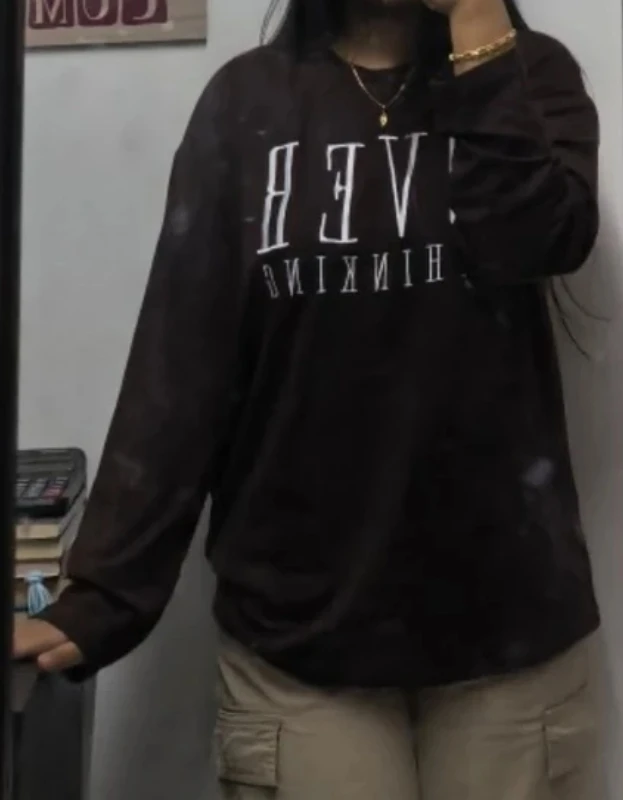 DARK BLUE Long-Sleeve Shirt (oversized)
