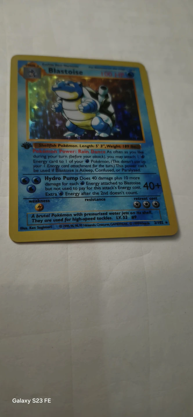 1999 Base Set Blastoise 2/102 Holo Pokemon Card - photo 3