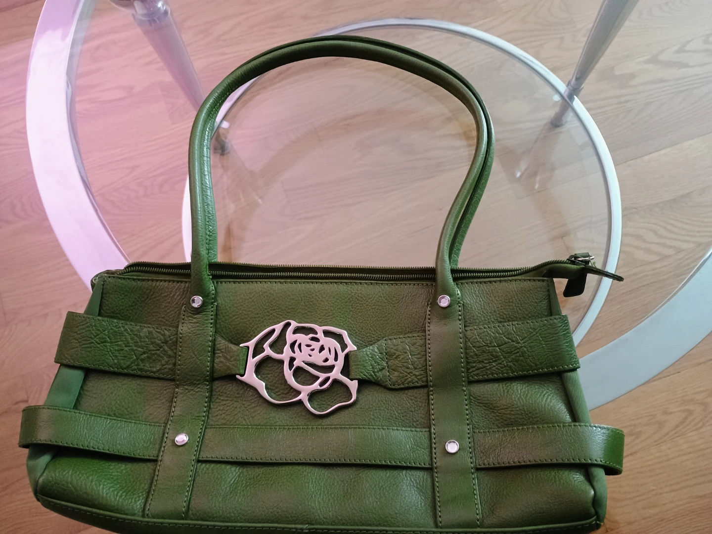 Franco Sarto Green Leather Handbag
