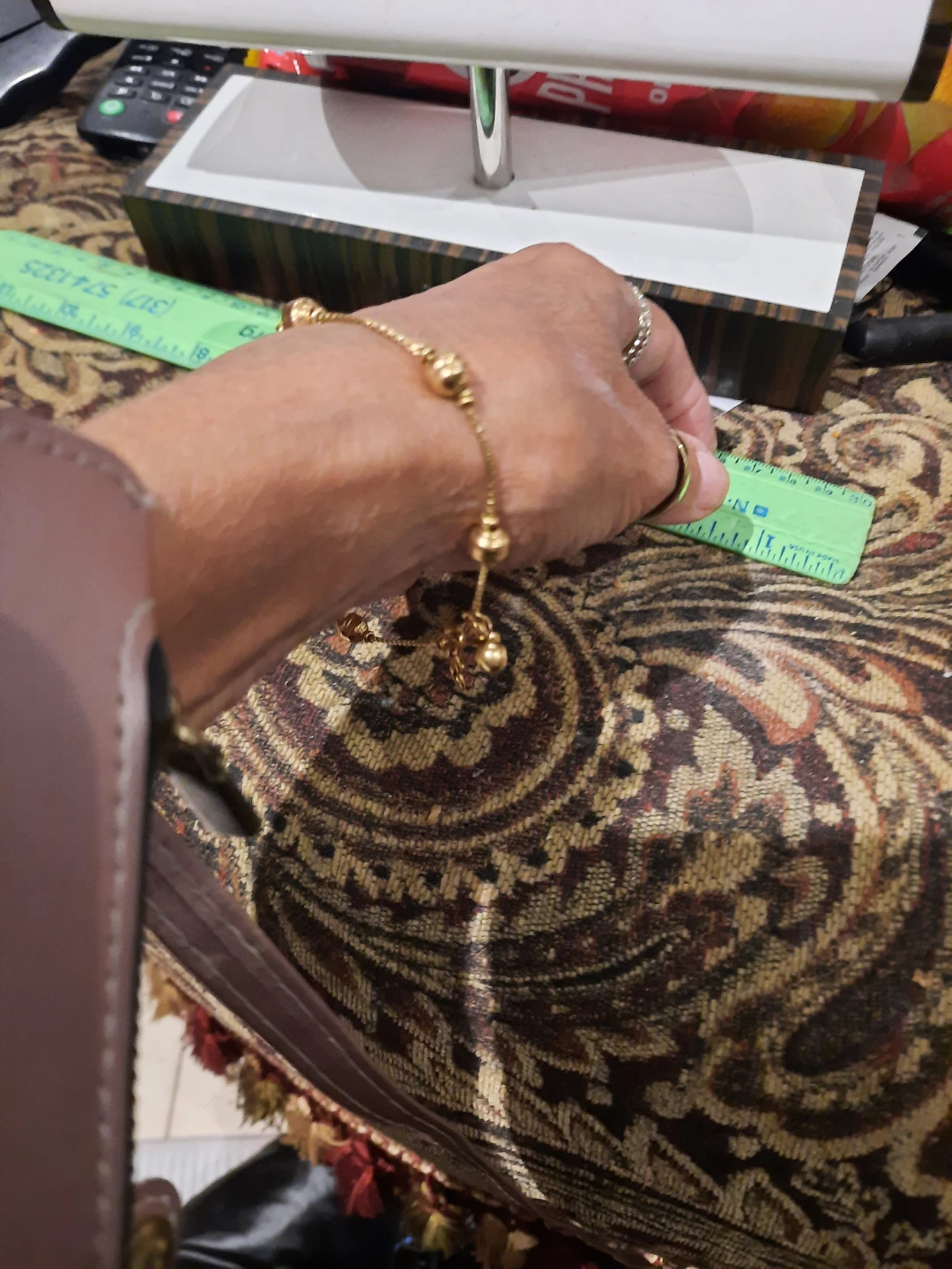 Women's solid pure 22K Gold Station Bracelet 916 - photo 4