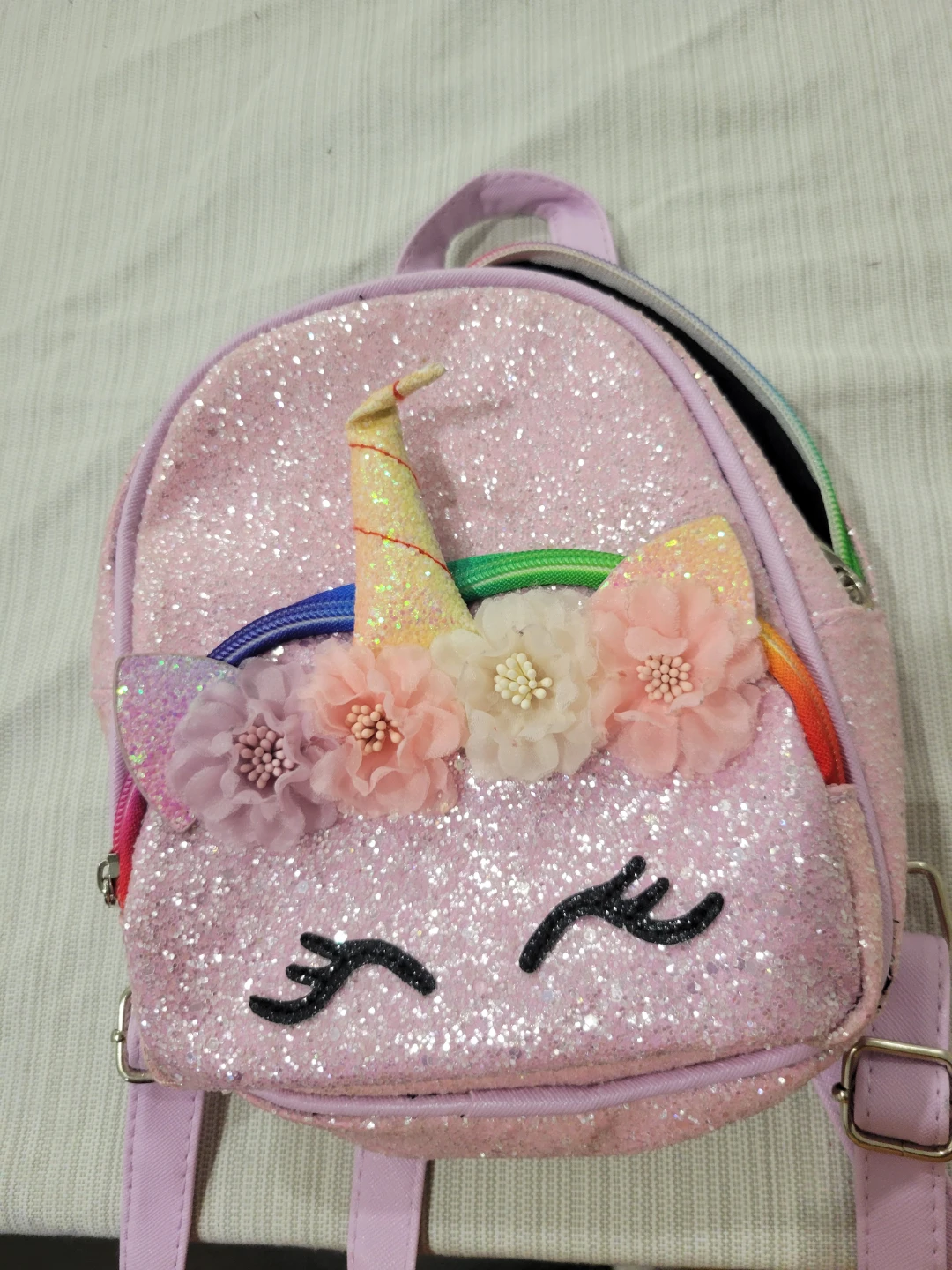 Pink Glitter Unicorn Backpack