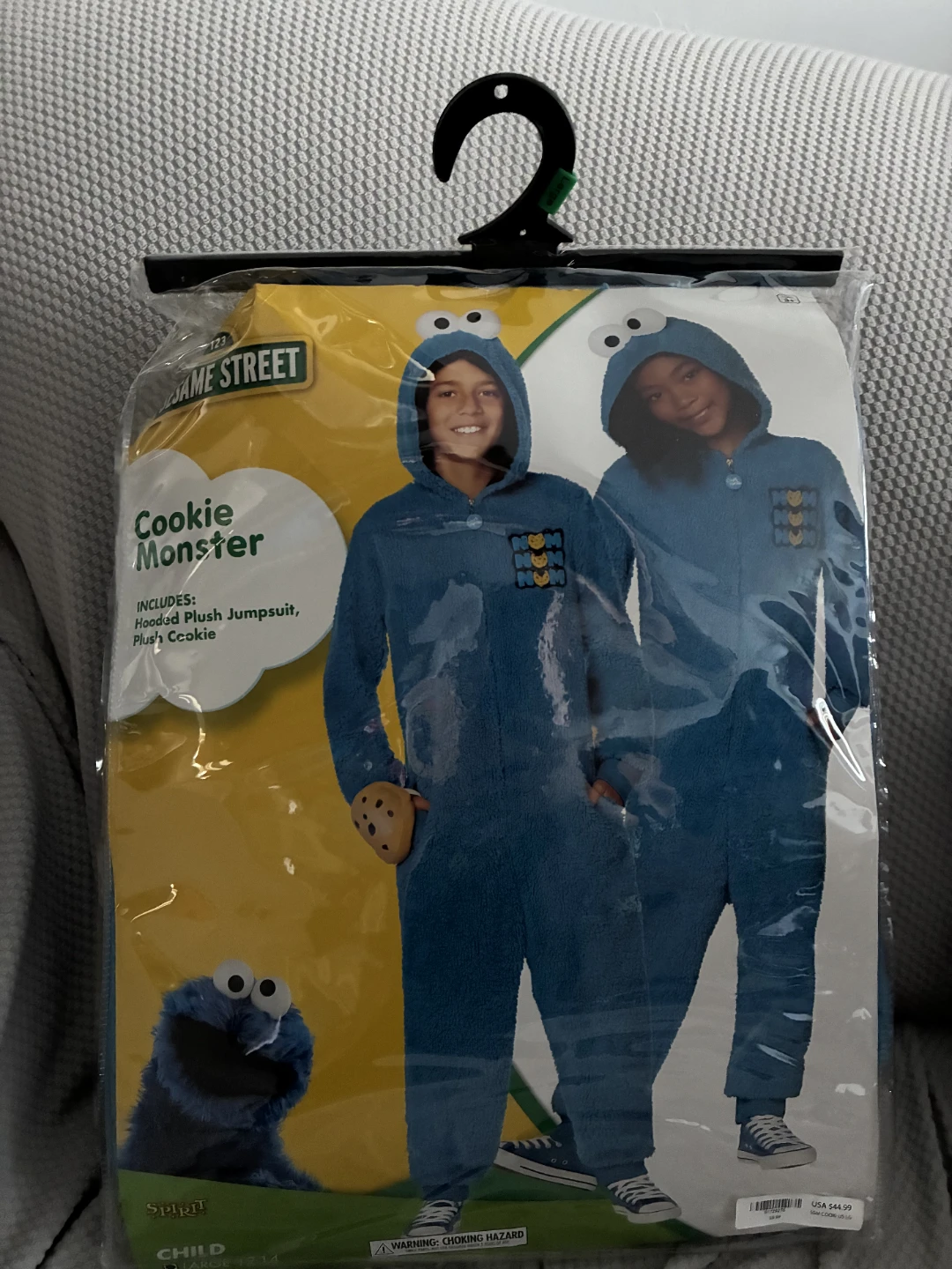 Sesame Street Cookie Monster Plush Jumpsuit Costume