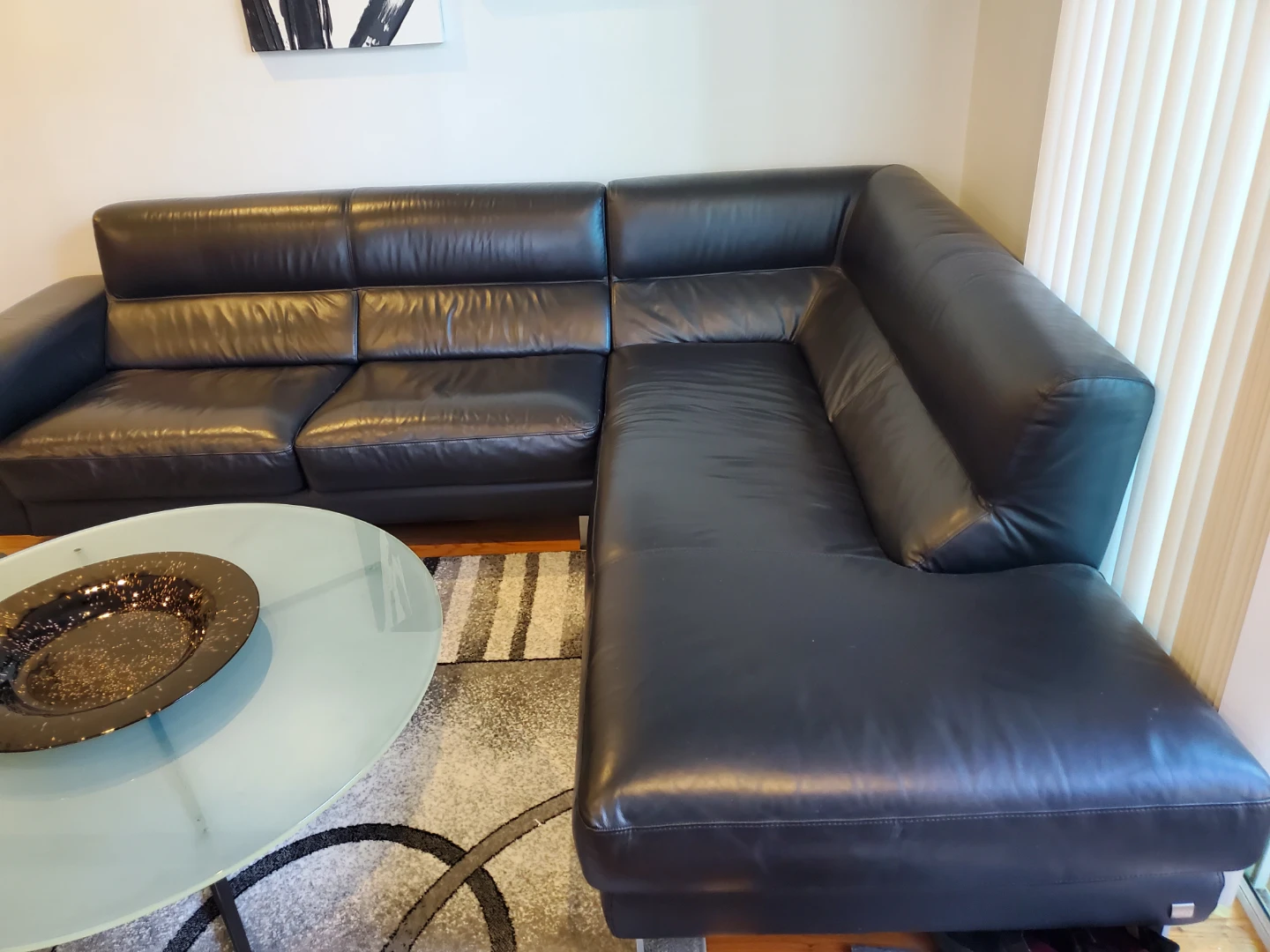 CASA ITALIA Black leather sectional 2 PC - photo 2