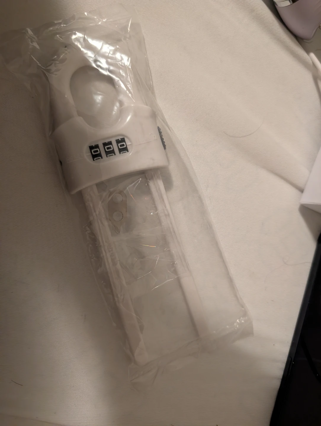 White Combination Padlock