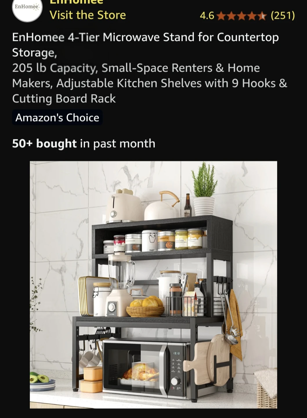 EnHomee 4-Tier Microwave Stand - photo 5