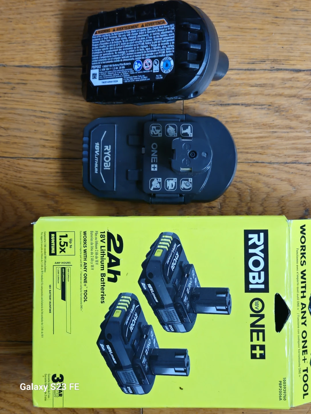 Two Ryobi 18V ,  2Ah Lithium Batteries - photo 3