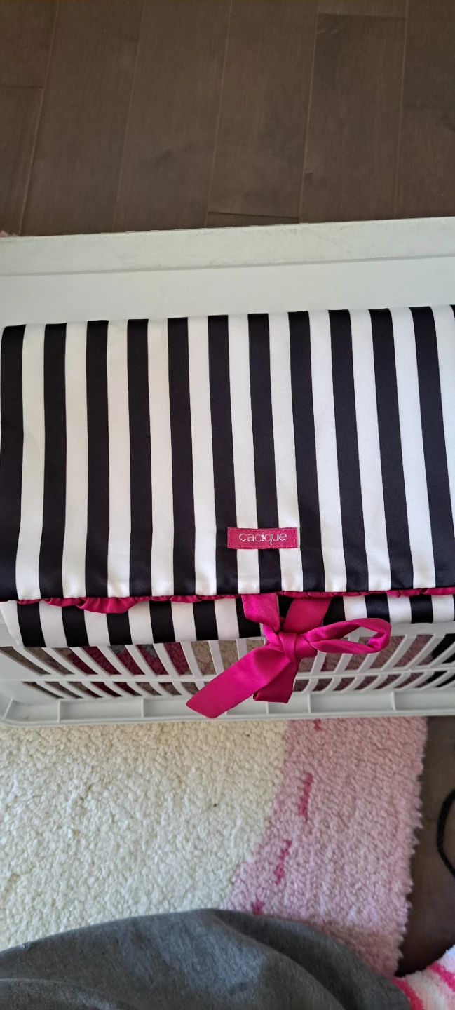 Black and White Striped Organizer