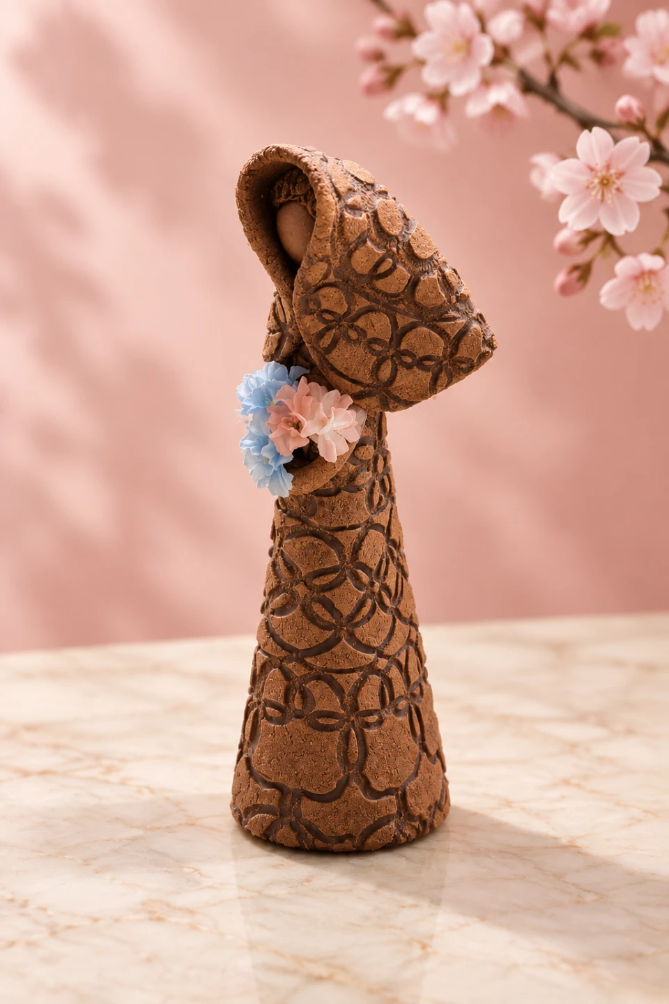 Vintage Handcrafted Terracotta Folk Art Statue - photo 3