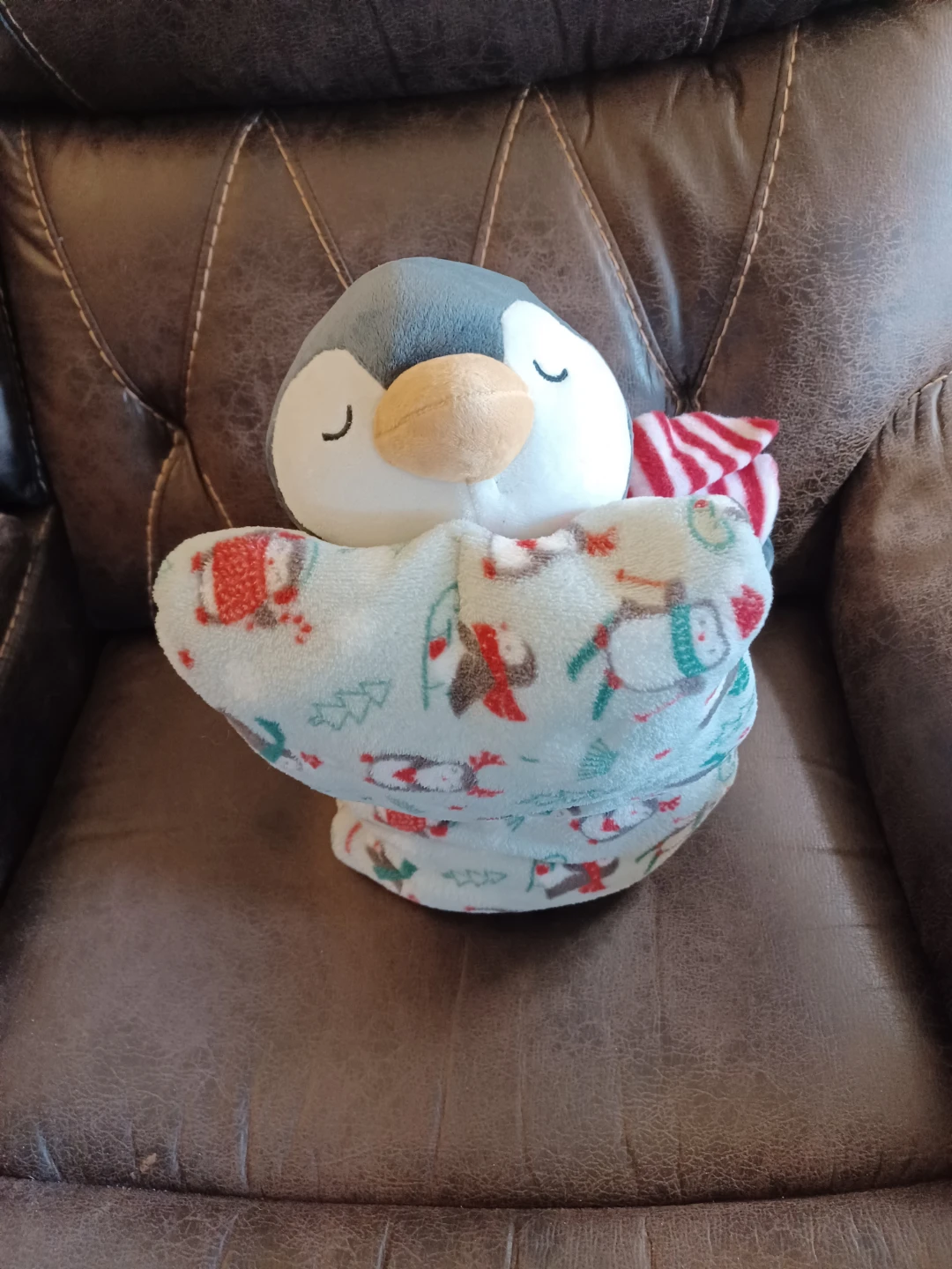 Life at Home Penguin Plush with Throw Blanket