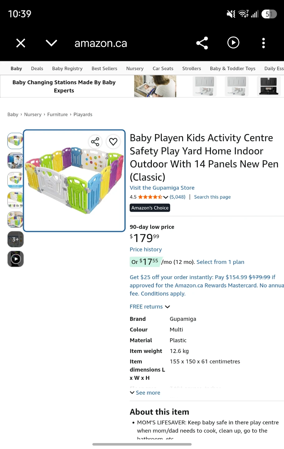 Gupamiga 14-Panel Kids Activity Centre Play Yard - photo 2