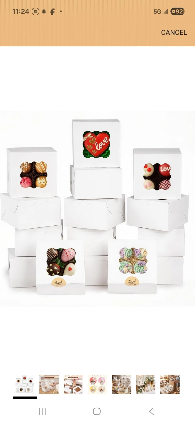 VGwdall 15-Pack White Pastry/Treat Boxes - photo 2
